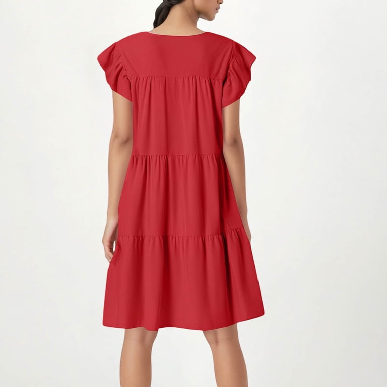 Polka Dot Dress For Women, Tank Casual Crew Neck Ruffle Flutter Sleeve Elegant Classy Boho Dresses Burnt Orange Mini Dresses Women Black Formal Dresses Masquerade Dresses (XL, Red) ZMTing - Walmart.com Polka Dot Dress For Women, Tank Casual Crew Neck Ruffle Flutter Sleeve Elegant Classy Boho Dresses Burnt Orange Mini Dresses Women Black Formal Dresses Masquerade Dresses (XL, Red) ZMTing - Walmart.com