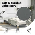 thumbnail image 4 of vidaXL Twin XL Bed Frame, Fabric Upholstered Platform Bed Frame, Dark Gray, No Mattress, 4 of 9