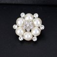 thumbnail image 4 of Visland Elegant Scarf Bride Wedding Rhinestone Imitation Pearl Brooch Pin Jewelry Decor, 4 of 6