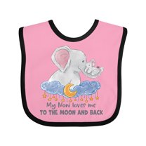 Inktastic My Noni Loves Me to the Moon and Back Elephant Family Boys or Girls Baby Bib