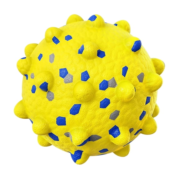 Self-Entertaining Dog Ball Toy for Boredom Relief, Durable Plastic Chew Ball for Play and Exercise, Interactive Pet Toy(2.95in,Yellow)