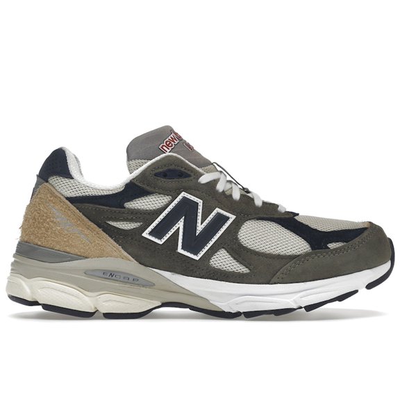 New Balance Men's 990v3 MiUSA Grey Blue Olive Shoes, from StockX