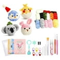 thumbnail image 1 of Complete Crochet Kits For Beginners DIY Penguin Bunny Chicken Wombat Kit With Knitting Markers Chenille Ball Instruction Durable, 1 of 6