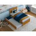 thumbnail image 4 of AFI Madison Twin Wood Platform Bed with Footboard and Twin Trundle, Light Toffee, 4 of 14