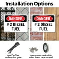 thumbnail image 3 of (2 Pack) #2 Diesel Fuel OSHA Danger Sign 24 Inch X 18 Inch Indoor / Outdoor Rust-Free Aluminum Metal Signs for Workplace, Workshop, and Construction Site, Made in the USA, 3 of 8