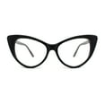 thumbnail image 1 of Classy Iconic Gothic Cat Eye Clear Lens Plastic Eye Glasses Black, 1 of 4