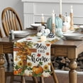thumbnail image 3 of SM-XLHN Cross Pumpkins Fall Table Runner, Bless This Home Seasonal Autumn Kitchen Dining Table Decoration for Home Party Decor 13x72 Inch, 3 of 6