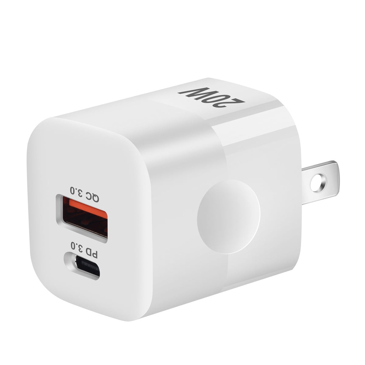 Borz USB C Wall Charger Block 20W, Dual Port PD Power Delivery Fast Type C Charging Cube Plug Compatible with iPhone 11/12/13/14/15/Pro Max, XS/XR/X, iPad Pro, Samsung Galaxy S24/S23/S22/S21/S20 Ultra