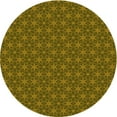 thumbnail image 1 of Ahgly Company Indoor Round Patterned Dark Golden Rod Brown Area Rugs, 5' Round, 1 of 6