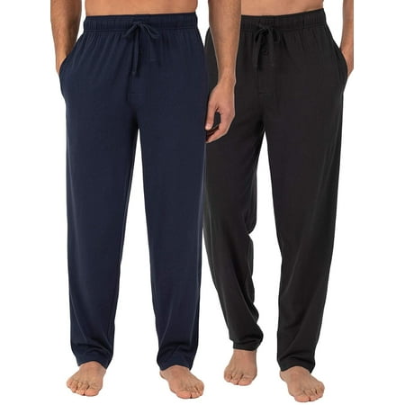 

Fruit of the Loom Men s Extended Sizes Jersey Knit Sleep Pant Black/Navy 2-pack 5X Plus