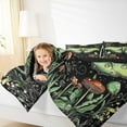 thumbnail image 4 of jejeloiu Natural Plant Mushroom Full Size Comforter Sets,Gothic Moth Bedding Comforter Set,Green Black Bedding Sets For Children,Breathable Home Decor Reversible,3 Pieces, 4 of 8
