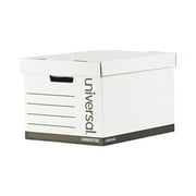 Universal 9523201 12 in. x 15 in. x 10 in. Medium-Duty Lift-Off Letter/Legal File Lid Boxes - White (12/Carton)