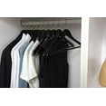 thumbnail image 6 of Quality Black Wooden Hangers - Slightly Curved Hanger Set of 30-Pack - Solid Wood Coat Hangers with Stylish Chrome Hooks - Heavy-Duty Clothes, Jacket, Shirt, Pants, Suit Hangers (Black-Gold Hook, 30), 6 of 6