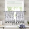 thumbnail image 2 of Grey Vintage Sheer Curtains 54 Inches Length 2 Panels Set, Window Sheer Curtains for Living Room/Bedroom, Modern Abstract Art Oil Paiting Light Filtering Rod Pocket Curtain 52'' x 54'' x 2, 2 of 7