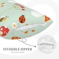 thumbnail image 3 of Lsque Mushroom Bee Pattern Pillow Case – Soft & Cozy Throw Pillow Cover, Hypoallergenic Cushion Case for Sleeping Women with Envelope Closure-16"x24", 3 of 6