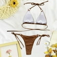 thumbnail image 4 of Traje de baño de 2 piezas para mujer, trajes de baño para mujer, bikini cómodo y a la moda para mujer, traje de baño de color liso, bikinis para mujer, traje de baño de nailon, 4 of 4