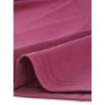 thumbnail image 6 of INSPIRE CHIC Women's Split V-Neck Long Sleeves Color Block Casual T-Shirt S Fuchsia, 6 of 6