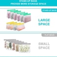 thumbnail image 4 of CHOK Reusable Food Storage Bags Stand Up  Ziplock Reusable Freezer Bags  Leakproof Storage Gallon Bags - style2;, 4 of 7
