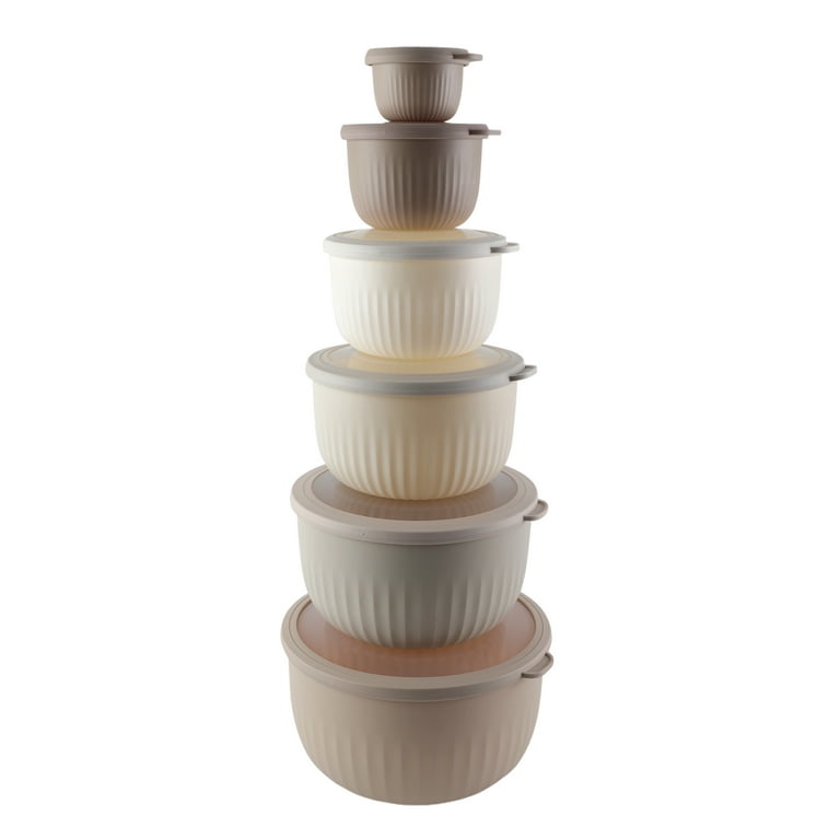 Cook with Color 12-Piece Silicone Mixing Bowl Set with Lids photo 1