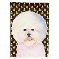 Carolines Treasures SS4319-FLAG-PARENT Bichon Frise Candy Corn Halloween Portrait Flag multicolor