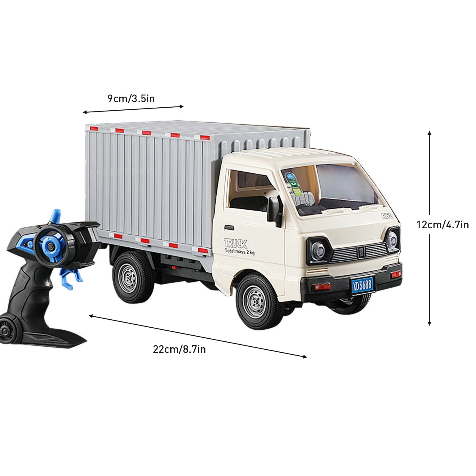 Control 1/16 Scale Remote Control Truck Multi Direction Driving 2.4GHz RC Transporter Car With Spray Function And Brilliant Light