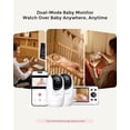 thumbnail image 3 of Momcozy Monitor Inteligente para Bebé con 2 Cámaras - Pantalla Dividida de 5" 1080P, Visión Nocturna Clara, Audio Bidireccional, Batería de 5000mAh, Conexión WiFi, BM04, 3 of 8