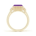 thumbnail image 2 of ANGARA Natural 2.2 Ct. Amethyst with Diamond Classic Ring in 14K Yellow Gold for Women (Ring Size: 7.5), 2 of 10