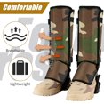 thumbnail image 4 of Polainas para piernas, 2 pares de polainas para botas Polainas impermeables para hombres y mujeres Tela Oxford antidesgarro para senderismo al aire libre Caminar Caza Esquí en la nieve Acamp, 4 of 5