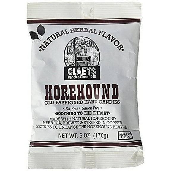 Claeys Horehound Old Fashioned Hard Candy 2 PACK 6oz Bags FAST SHIPPING
