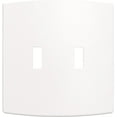 thumbnail image 1 of WWS-W42468K-PW-CP Soft Modern 2-Gang Concealed Mount Light Switch/Toggle Wall Plate, Pure White (3-Pack), 1 of 4