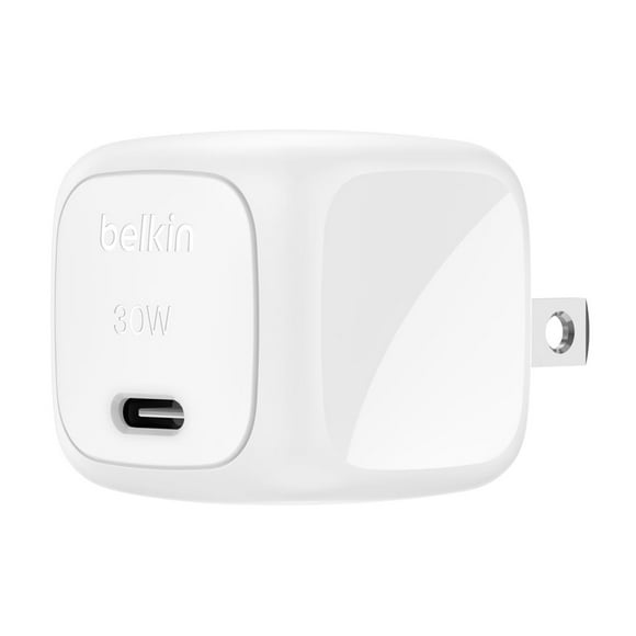 Belkin BoostCharge USB-C® Cube Wall Charger with PPS 30W- White, Belkin USB-C Wall Charger 30W