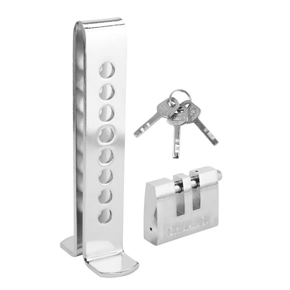 EeaseMX Bloqueo de embrague antirrobo para automóvil, freno de coche, acero inoxidable, herramienta de bloqueo de seguridad fuerte, bloqueo de freno de vehículo (plateado)