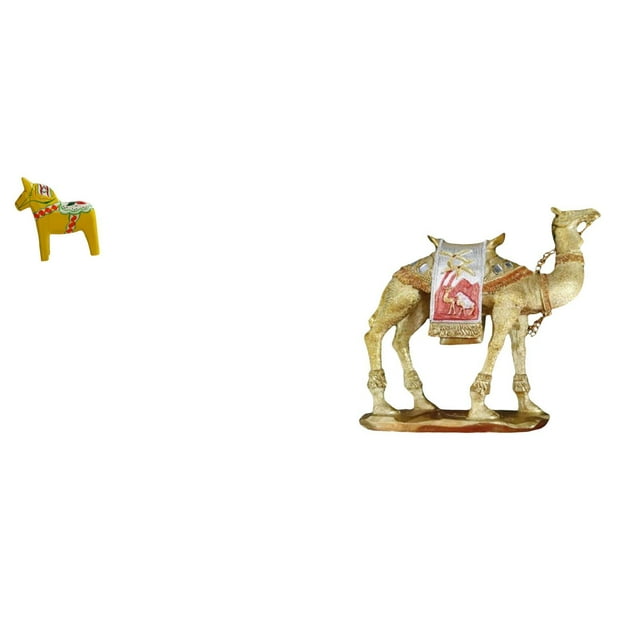 Figura de caballo y camello Dalecarlian, escultura animal, adorno para estantería, entrada, armario, sala de estar, decoración del hogar
