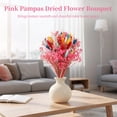thumbnail image 3 of Pink Pampas Dried Flower Bouquet, Colorful Pampas Grass Floral Arrangement, Vibrant Mixed Bouquet for Home Decor, Table Centerpiece, Wedding Decoration, DIY Vase Display, 3 of 6
