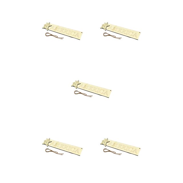 Naiovety Paquete de 2 Día de la Independencia de los Estados Unidos, placa Rectangular DIY, decoración de Natural, adornos, placas para colgar en JM01445 5piezas Naiovety CBP191978