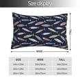 thumbnail image 2 of Honeii Sardine Print Pillow Cases,Plush Throw Pillow Covers,Decorative Pillowcase for Sofa, Couch, Living Room-16"x24", 2 of 6