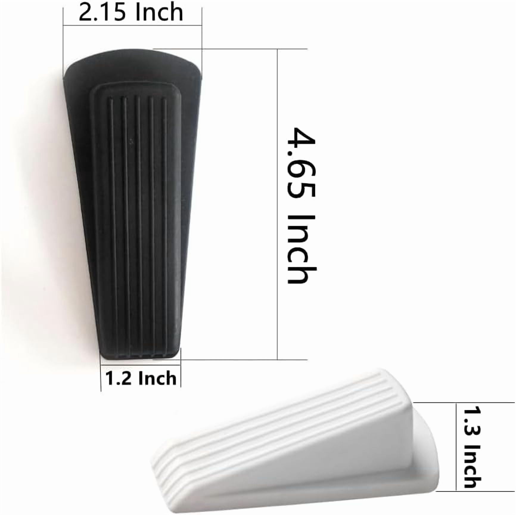 Door Stop, Door Stopper, Door Wedge, 6 Pack Rubber Door Stopper, Rubber Door Stops for Bottom of Door, Works on All Floor Types (Black White)