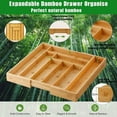 thumbnail image 4 of Bamboo Expandable Drawer Organizer, Silverware Organizer for Kitchen, Silverware, Cutlery and Drawers., 4 of 6