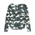 thumbnail image 2 of UQJfacai Girls Camo Shirt Kids Crewneck Long Sleeve Tunic Tops Fall Curve Hem Side Slit Casual Cute Blouses Tee 3-12 Years, 2 of 6