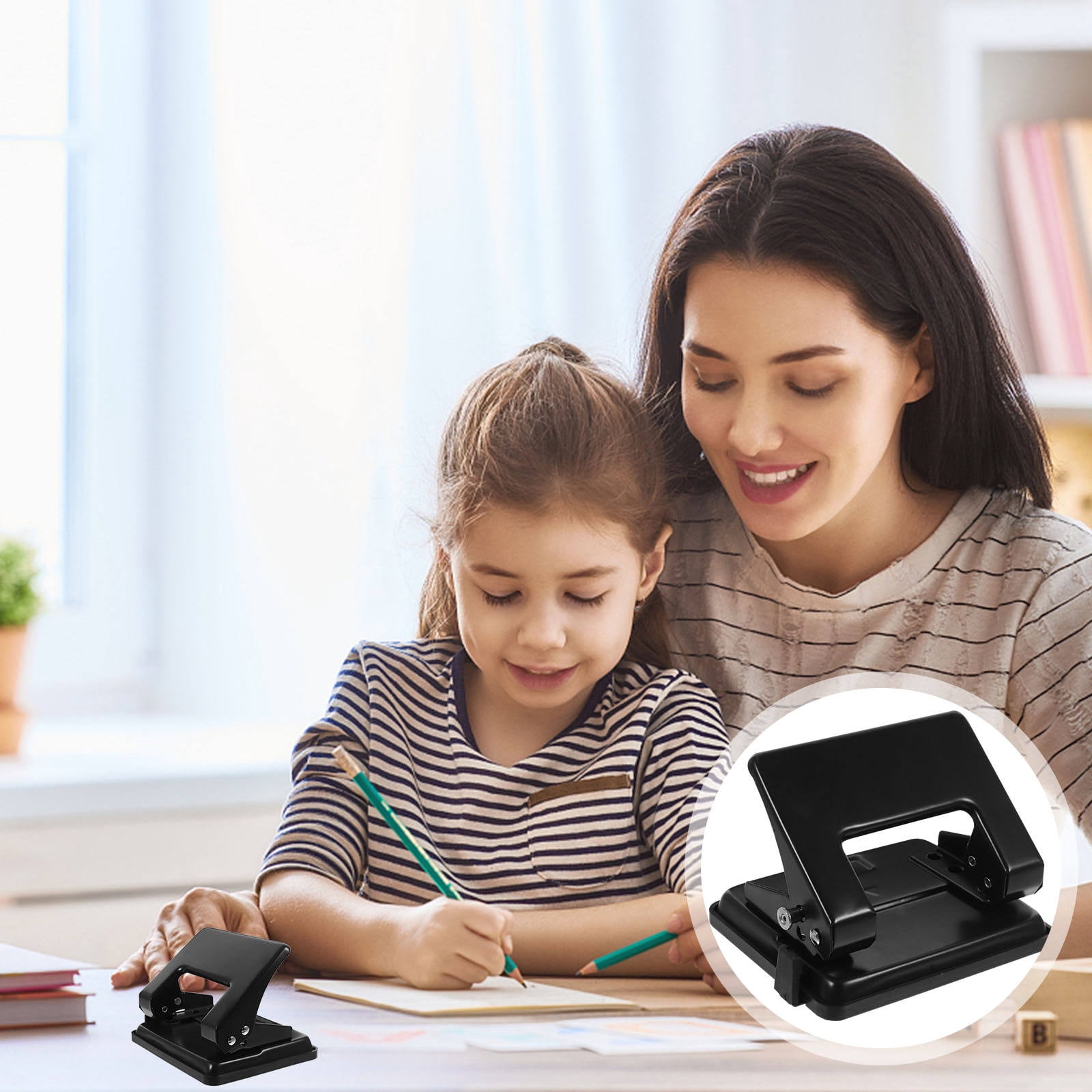 HOMEMAXS 3pcs Portable Hole Puncher Office Card Puncher Multi-function Paper Puncher Home Accessory