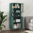 thumbnail image 3 of 63" Tall Bookcases,Freestanding Display Storage Shelves with Adjustable Board for Living room Bedroom Storage,Green, 3 of 8