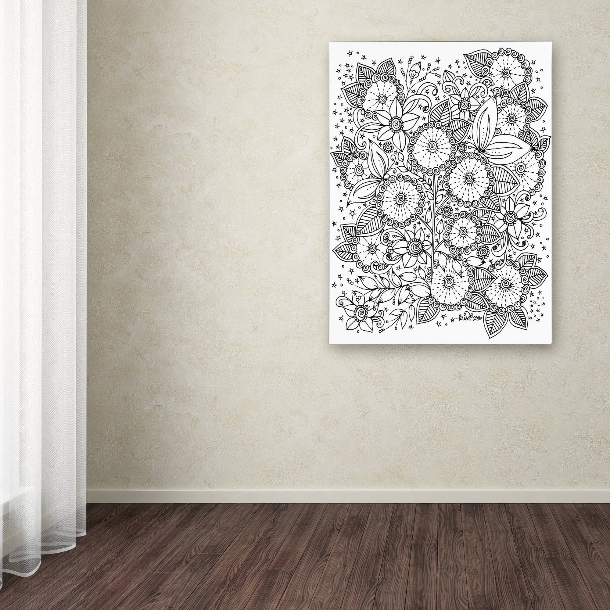 KCDoodleArt 'Zendoodles 14' 14 x 19 Canvas Art