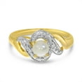 thumbnail image 6 of 14k Yellow Gold Freshwater Cultured Pearl And Diamond Swirl Ring, 6 of 6