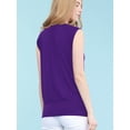 thumbnail image 5 of Made by Johnny Women's Solid Short Sleeve Sweetheart Top XXXL DARK_PURPLE, 5 of 6