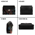 thumbnail image 2 of SCRAWLGOD Guitar Splash Print Black Womens Crossbody Bags PU Leather Lightweight Casual Crossbody Handbags Waterproof Fashion Sling Bag with Detachable Chain, 2 of 7