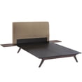 thumbnail image 2 of Modway Tracy 3-Piece MDF and Rubberwood Queen Bedroom Set - Cappuccino/Latte, 2 of 5