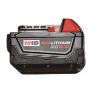 Milwaukee 48-11-1850 M18 REDLITHIUM XC 5.0Ah Battery Pack – 18V Lithium-Ion Rechargeable Power Tool Battery