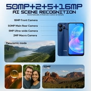 Lunar Eclipse L1 5G Unlocked Smartphone, 128GB, 6.79, Aura Blue ,Fast Charging, AI Camera