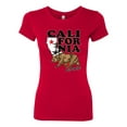 thumbnail image 2 of California Republic Cali Bear Pop Culture Womens Slim Fit Junior Tee, Red, Medium, 2 of 3