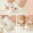 thumbnail image 4 of Avrnliq Cotton Kids Socks for Girls (0-3 Years) - High-Top with 3D Plush Bear Design, Stay-Put Ribbed Cuff, Breathable & Non-Slip, White,Size S, 4 of 7
